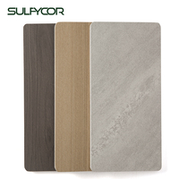 Panneau décoratif en PVC à texture de bois naturel de couleur personnalisée pour armoire Panneau mural ignifuge en MgO Panneau mural vert