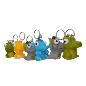 LLavero de PVC suave antsy con pegamento forrado para niños, juguete para apretar ojos y dinosaurios - Product Image 1
