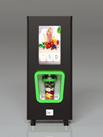 Nieuwe commerciële 24-uurs intelligente desktop-automaat voor verse fruitsmoothies met QR-codelezer