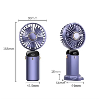 2025 nouveau ventilateur à main Portable Rechargeable USB Mini ventilateur de cou avec support de téléphone pour une utilisation en extérieur refroidissement par Air