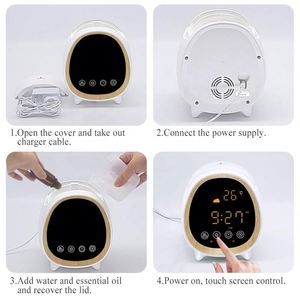 Wholesale Smart App Control <b>Ultrasonic</b> Aromatherapy Humidifier 200ml Portable Desktop Bedroom Clock Air Humidifier Home Use - Product Image 6