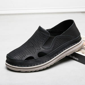 Sandalias de Cuero para Hombre, Cómodas y Suaves, de Piel Vacuna, Duraderas, Cosidas a Mano, de Doble Uso, con Punta Abierta, Pantuflas de Cuero Genuino para Hombre - Product Image 1