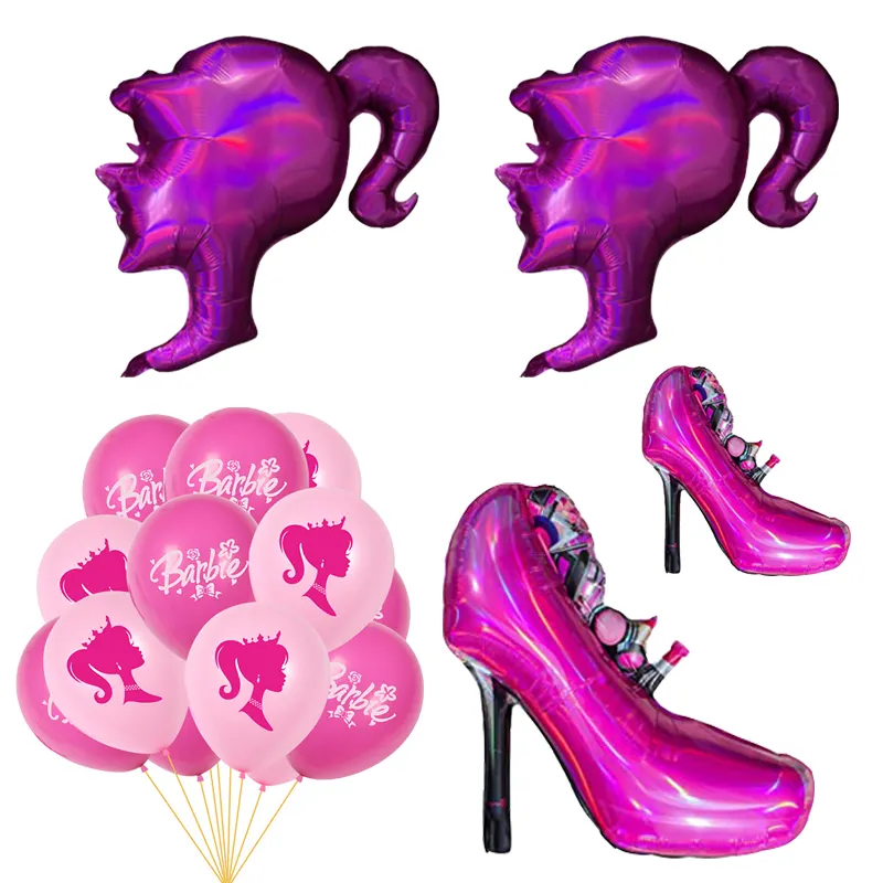 Princess Balloons High Heel Foil Aluminum Balloons Girl Birthday Party Supplies Woman Birthday Party Bride Theme Party Balloons