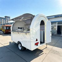Remorque alimentaire mobile commerciale personnalisée, chariot de vente blanc pour les activités extérieures