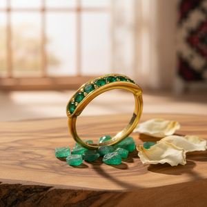 <b>Emerald</b> CZ Stone Band <b>Ring</b> Handmade Turkish Wholesale Elegant Trendy Simple 925 Sterling <b>Silver</b> Jewelry - Product Image 3