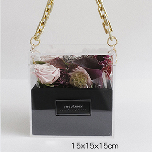 Scatola di Fiori con Rosa Stabilizzata in Acrilico, Confezione Quadrata di Lusso per Proposta Damigella, Cajas Para Flores Y Amor, Scatola Regalo - Product Image 3