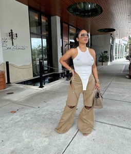 <span class=keywords><strong>Pantaloni</strong></span> Cargo <span class=keywords><strong>con</strong></span> Zip per Donna Taglie USA S-2XL, Abbigliamento Autunno-Inverno all'Ingrosso - Product Image 6