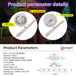 OEM ODM Lumières LED Pixel Point RGBW Permanentes Intelligentes DC12V IP67 pour <span class=keywords><strong>l</strong></span>'Éclairage Extérieur Toute <span class=keywords><strong>l</strong></span>'Année et les Fêtes de Noë<span class=keywords><strong>l</strong></span> - Product Image 2