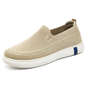 Zapatos para Caminar de Malla Gris Claro, Sin Cordones, Punta Redonda, Entresuela Transpirable de EVA, Suela de Goma, Estilo para Todas las Temporadas - Product Image 2