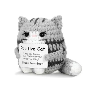 Decorazione per la casa di energia positiva <span class=keywords><strong>e</strong></span> regali per la festa di Natale ornamento di bambola di gatto divertente fatto a mano - Product Image 6