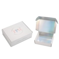 Emballage pliable réutilisable pour soins de la peau du visage avec logo personnalisé Boîtes postales en papier ondulé recyclables et écologiques avec poignée