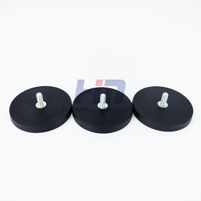 Custom Rubber Coated Neodymium Industrial Mounting Magnet-Permanent Pot Magnet with Custom Size