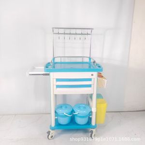 Chariot d'urgence ABS 890x520x824mm, chariot multifonctionnel pour infirmières avec tiroirs et rangements pour usage hospitalier - Product Image 4