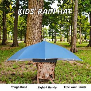 Parapluie-chapeau imperméable classique pour enfants, à ouverture manuelle, 8 baleines, petit et facile à transporter, idéal pour les sorties à la plage, livraison gratuite - Product Image 2