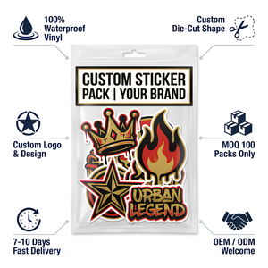 Wholesale Retail Head Card Packaging <strong>Sticker</strong> Set Custom Retro Americana Waterproof Vintage Vinyl Decals Die Cut <strong>Sticker</strong> <strong>Pack</strong> - Product Image 4