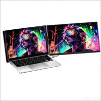 Moniteur portable double IPS 15,6 pouces 1080P en gros d'usine, extension d'écran Plug and Play pour ordinateurs portables de 13 à 17,3 pouces