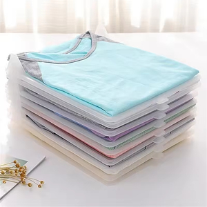 Organizador de Plástico de un Solo Nivel al por Mayor, Ahorra Espacio, Tabla Plegable para Ropa del Hogar, para Jeans y Camisas, Apilable para Armario - Product Image 6