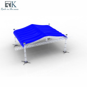 Structure de treillis d'éclairage extérieur à installation rapide en alliage d'aluminium, treillis modulaire avec toit courbé - Product Image 1