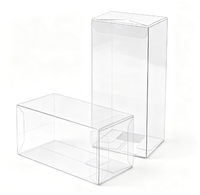 Boîte cadeau pliable en plastique transparente, boîte rectangulaire en PET PVC acétate, boîte d'emballage transparente pour bonbons, mariage, fête, petits cadeaux