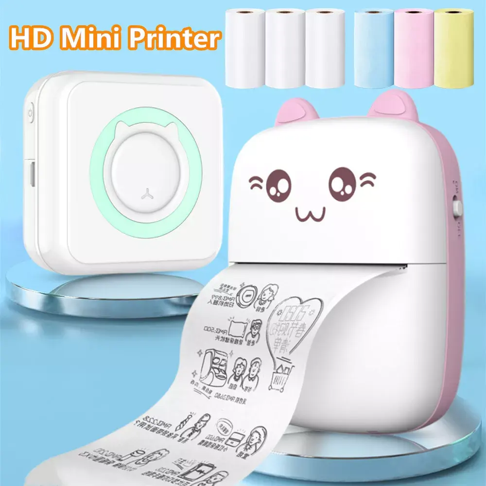 Hoge Kwaliteit Custom 58Mm Mini Fotoprinter Papierrollen Thermisch Papier 57*25Mm Kleur Cadeau Diy Sticker Label Bon Factuur Papier