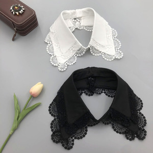 Collier factice en polyester avec strass LHY Fashion, design brodé de perles, collier en <span class=keywords><strong>dentelle</strong></span> détachable, accessoire - Product Image 5