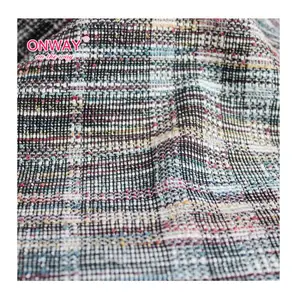 Factory provide sample knitting plaid yarn dyed jacquard fabric for scarf