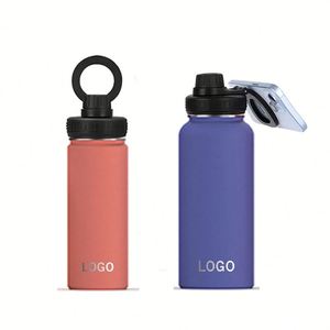 Bouteille d'eau isotherme en acier inoxydable avec logo couleur personnalisé, support magnétique pour téléphone, trépied, compatible eau chaude, grande capacité, haut de gamme - Product Image 1