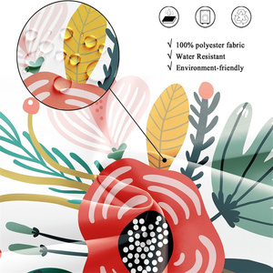 <span class=keywords><strong>Rideau</strong></span> de <span class=keywords><strong>douche</strong></span> à fleurs roses pour salle de bain aquarelle fleur colorée tissu imprimé feuilles tropicales Polyester <span class=keywords><strong>rideau</strong></span> de bain imperméable - Product Image 5