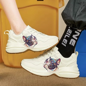 2025 Trending Famous Designer Sporty Genuine <b>Leather</b> Women's <b>Sneakers</b> Breathable Light Weight Logo Spring Winter High Quality - Product Image 5