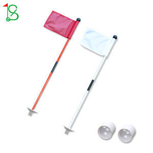 Ensemble de drapeaux de golf en plastique de 4 pouces avec tige détachable pour la pratique du putting - Product Image 2