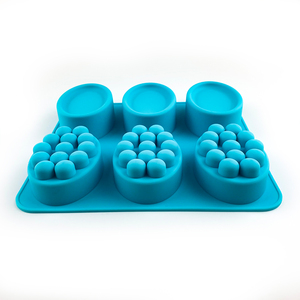 Thiết Kế Mới Cấp Thực Phẩm Bpa Miễn Phí 6 Khoang Làm Bánh Khuôn Silicone Hình Bầu Dục Bánh Khuôn Để Làm Bánh - Product Image 1