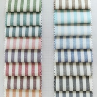 Tissus de chemise en coton polyester tissé uni de haute qualité, teints en fil, à rayures, fabriqués en Chine