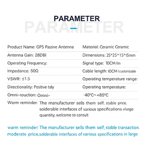Modulo a doppia frequenza 28 Dbi 1575MHz GPS BD con MHF4 UFL U.FL Conector Antenna in ceramica passiva incorporata - Product Image 5