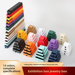 Becan OEM biểu tượng tùy chỉnh giấy đóng gói lưu trữ đồ trang sức ngăn kéo bao bì BIJOUX vòng vòng Bông tai hộp hiển thị với logo - Product Image 5