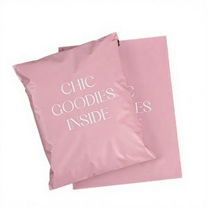 Bolsas de Envío de Poliéster Rosa Ecológicas con Logotipo Personalizado para Empacar Calcetines y Ropa - Product Image 4