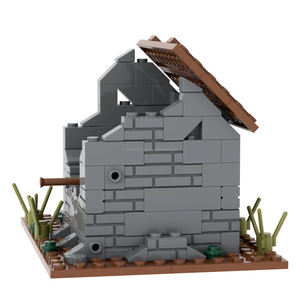 НОВЫЙ конструктор MOC: Военная сцена — заброшенная хижина, модель из кирпичиков, имитация военных условий, развивающая игрушка для детей, MOC5072 - Product Image 4