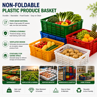 Organisateur de fruits pour la cuisine, caisse en plastique non pliable, tressée, respirante, grande capacité, empilable, panier à légumes écologique