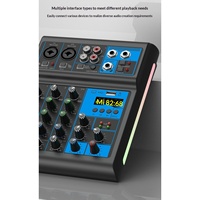 Mixer Audio TopYun con Scheda Audio per Registrazione su Computer, Mixer per Streaming Live e Uso Domestico, Tipo-C Professionale per DJ con Illuminazione RGB