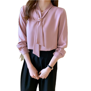 Nayil moda nuovo arrivo abbigliamento da lavoro professionale da donna eleganti top estivi e <span class=keywords><strong>camicette</strong></span> alla moda tinta unita camicia Casual - Product Image 2
