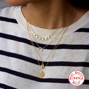 Collar de Plata de Ley S925 con Baño de Oro de 18K, Diseño de Girasol, Estilo Lujoso y Versátil, Venta al Por Mayor - Product Image 6