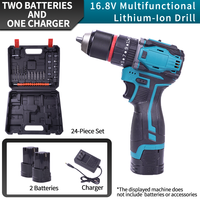 Perceuse sans fil 16,8 V, perceuse sans fil portable sans balais, ensemble d'outils électriques à batterie, tournevis électrique rechargeable