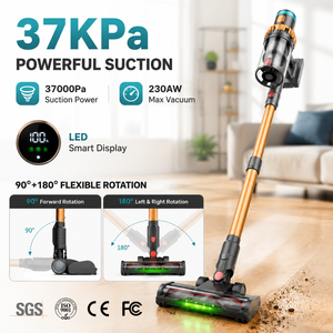 Aspirateur balai sans fil 37 kPa, forte aspiration, jusqu'à 65 min d'autonomie, bac à poussière de 1,2 L, aspirateur rechargeable pour le nettoyage domestique - Product Image 1