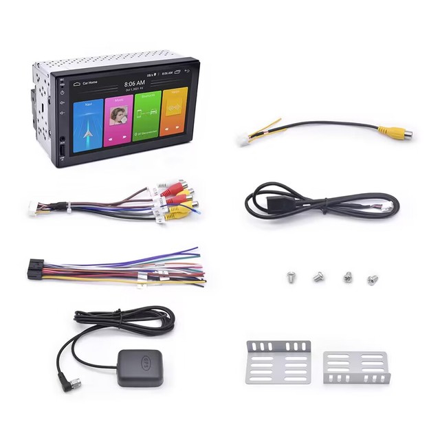 Buit-in DC 24V Car Android Touch Screen Universal Multimedia 2 Din 7 Inch Audio Stereo Android 13.0 Car Radio for Turck/Vans/Bus