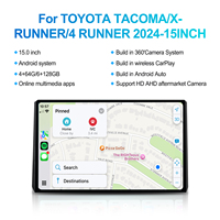 Nueva Pantalla de navegación de 15,0 ", pantalla Carplay, reproductor de DVD para coche, pantalla táctil para Toyota TACOMA/4Runner2024-
