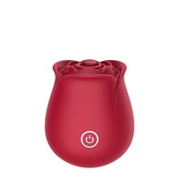 Vibrateur en forme de rose rechargeable par USB pour femmes avec 10 vitesses de vibration, étanche IPX6, en silicone et ABS, jouet sexuel lavable