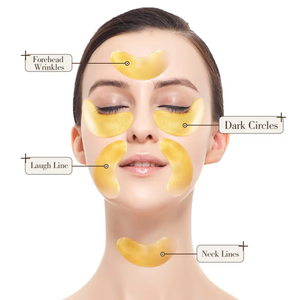 Mascarilla de Ojos de Colágeno de Cristal con Tratamiento de Gel y Parches de Oro 24k Personalizados para Ojeras Oscuras - Product Image 6