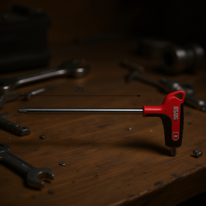 Llave hexagonal de 280 mm de longitud con mango rojo para aplicaciones de torque de precisión - Product Image 3