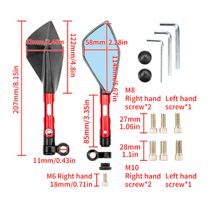 Accessoires de moto, rétroviseurs latéraux réglables en aluminium CNC 8 mm/10 mm pour <span class=keywords><strong>Z750</strong></span> Z900 Z800 Z1000 - Product Image 2