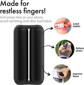 Jouet anti-stress à roulettes <span class=keywords><strong>ONO</strong></span> pour adultes |   Soulagement du stress et de l'anxiété |   Clarté de la concentration |   Conception compacte et portable (Noir) - Product Image 5