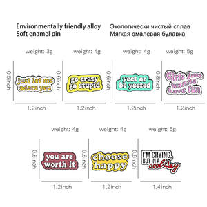 7 stili divertenti citazioni personalizzate scegli Happy You Are Worth It spille finestra spille smaltate - Product Image 6